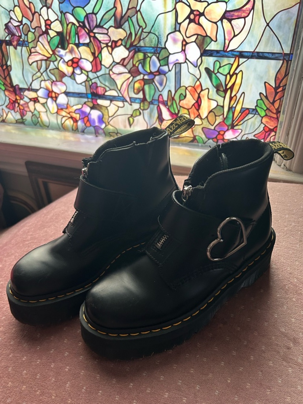 Dr. Martens x Lazy Oaf Heart Buckle Boot